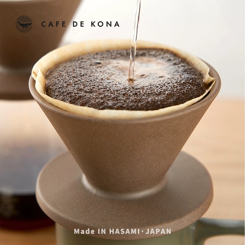 CAFEDE KONA时光陶土砂岩滤杯手冲咖啡滤杯日本制波佐见烧HASAMI-图0