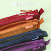 Ins retro solid color mesh zipper pencil bag mini small pencil box student gift stationery storage pencil bag