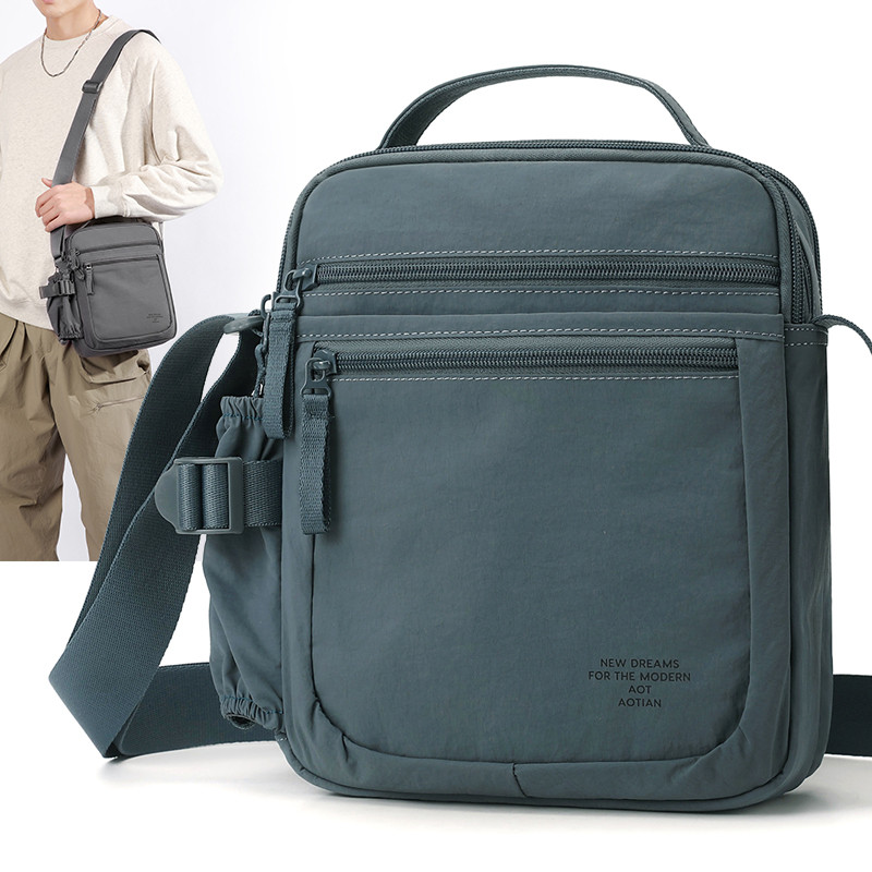 男士斜挎包多口袋商务通勤包便携新款女旅行小背包休闲轻便单肩包,淘宝优惠券,粉丝福利购,淘宝优惠卷
