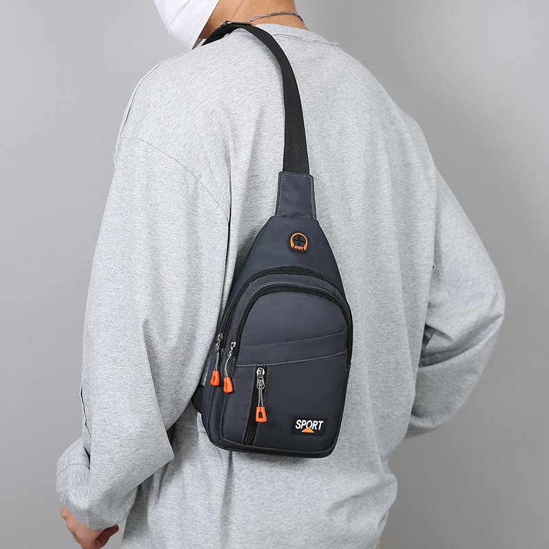 Men's crossbody chest bag waterproof lightweight large capacity shoulder bag portable sports bag 2026 new daily crossbody bag