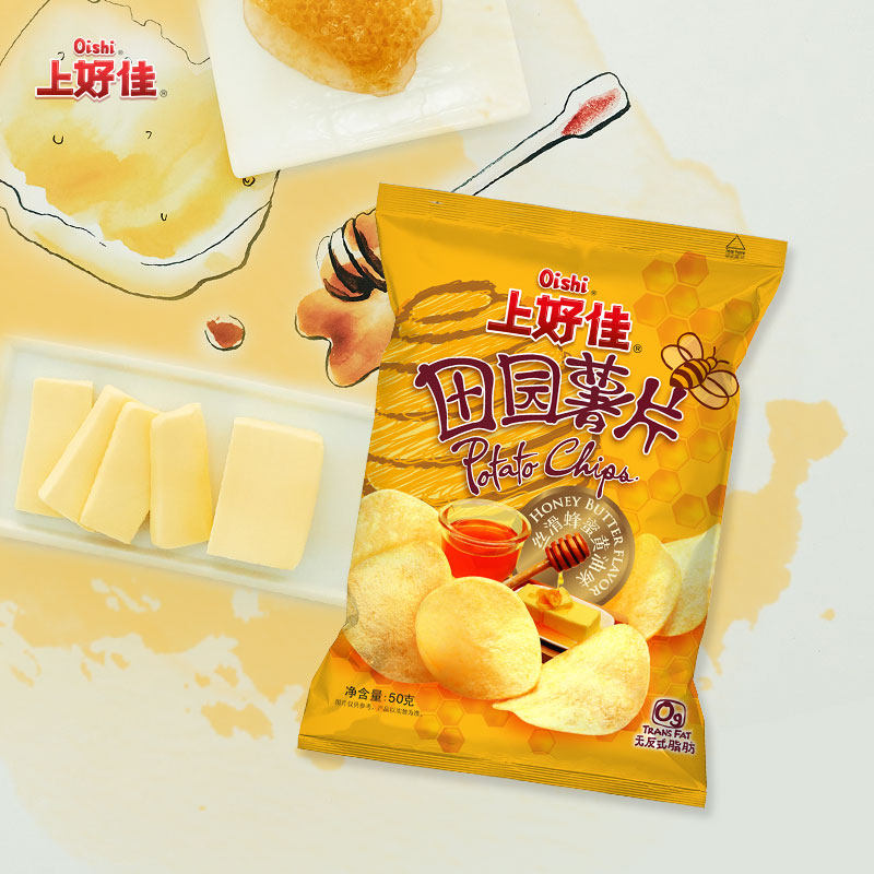 上好佳休闲零食田园薯片 oishi上好佳膨化食品