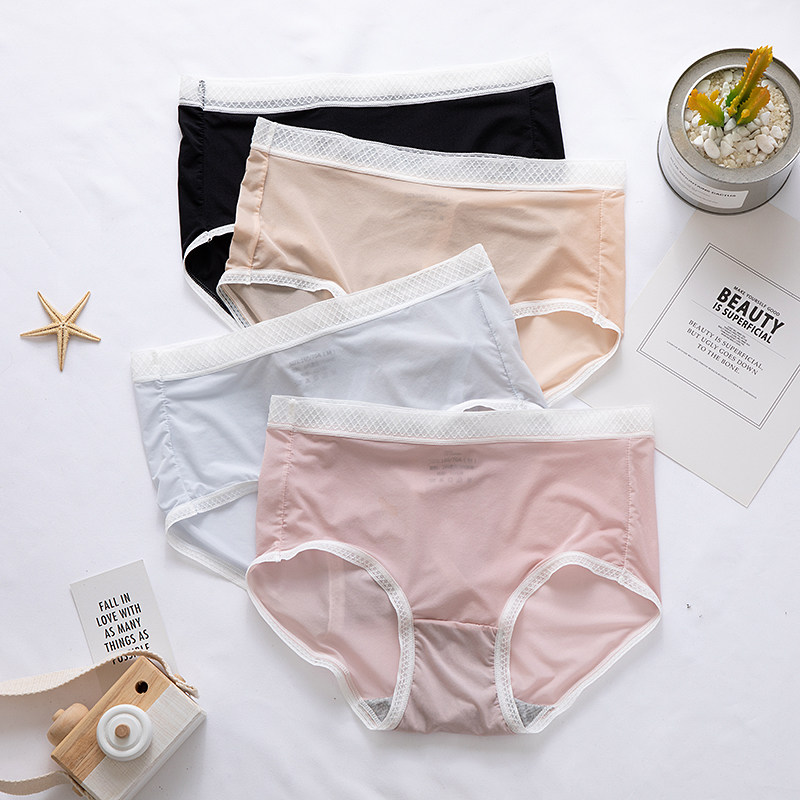 3条装夏季中高腰速干透气无痕裤头 曼纺内裤