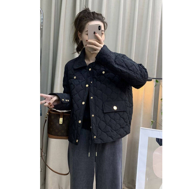 短款轻薄百搭棉服女2024年反季秋冬新款时尚小香风小个子棉衣外套,淘宝优惠券,粉丝福利购,淘宝优惠卷