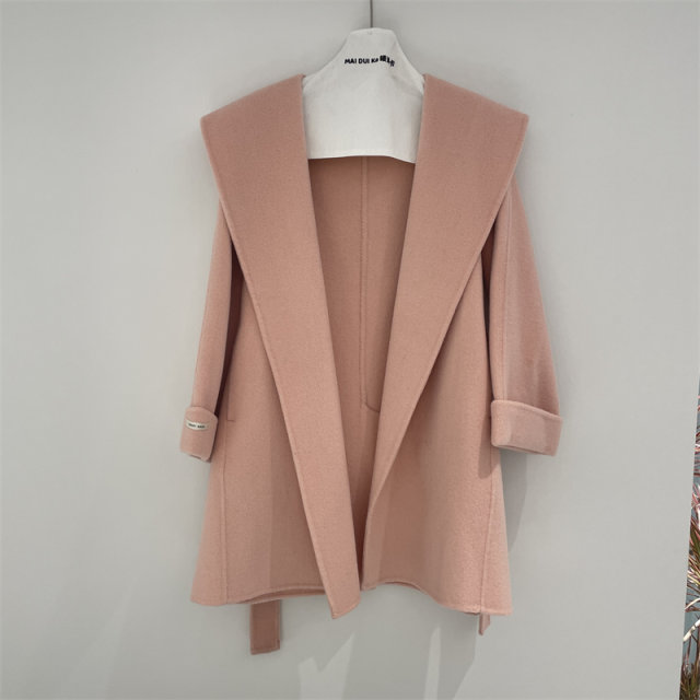 Loose new fashion double-sided cashmere coat