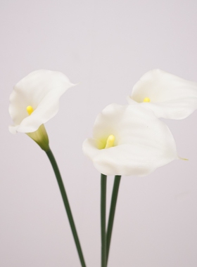 高品质仿真迷你马蹄莲假花仿真花束居家摆设花艺装饰品道具花批发