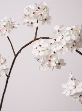 仿真花梨花假花摆设6头梨花 花瓶插花艺摆件绢花餐桌客厅高端摆花