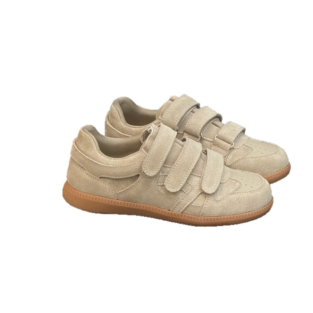 休闲风美式学院风防滑板鞋2026早春新款圆头魔术贴休闲德训鞋女鞋,淘宝优惠券,粉丝福利购,淘宝优惠卷