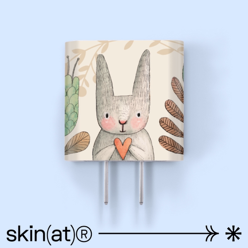 SkinAT苹果充电器贴纸iPhone16/17ProMax插座贴Apple40W/20W/18W USB-C电源适配器贴纸iPad充电器保护膜 - 图1