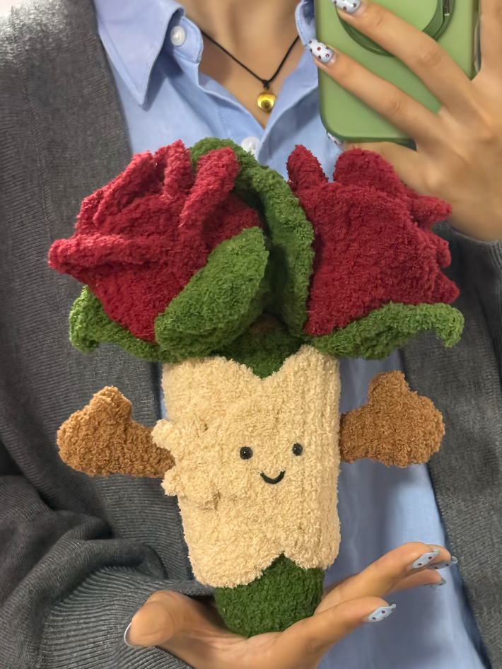 DIY手捧花jellycat可爱手工礼物钩织毛线材料包新手简单玫瑰花束,淘宝优惠券,粉丝福利购,淘宝优惠卷