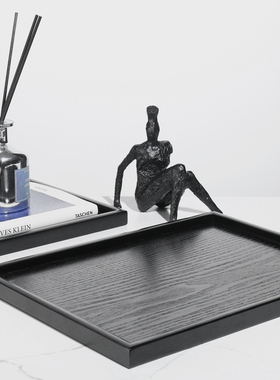 简约现代风客厅茶几方形桌面摆件