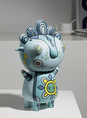 样板间创意彩绘卡通动物摆件