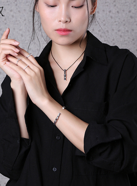 节节高纯银素雅风礼物手镯