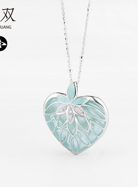 蓝宝石耳钉母亲节礼物项链新品