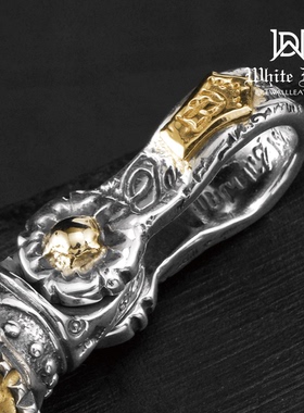 BWL涂鸦鎏金犀牛吊坠925银