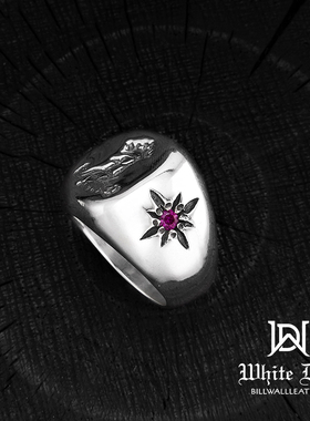 殿堂级银饰戒指BillWallLeather