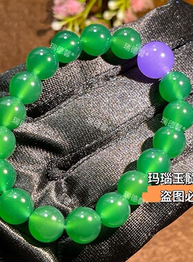 玉髓国风新中式手串手链冰种绿