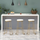 Nordic Light Luxury Iron Art Bar Beading Высокий стул на переднем стуле Столк