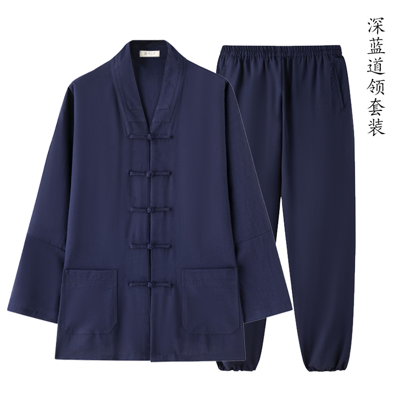 武当三宝领道士服夏春薄款道服三清领道袍太极服练功服居士服道领-图3