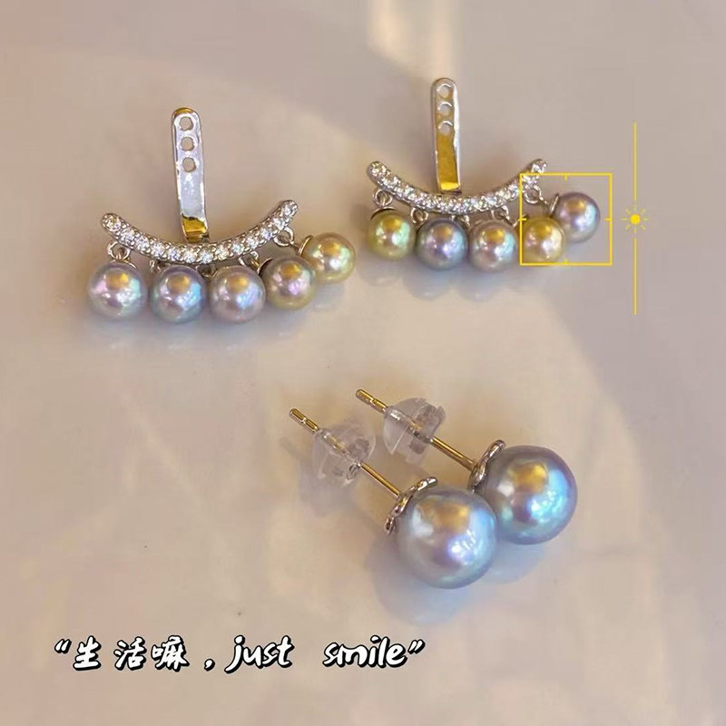 宋慧乔同款糖果色海水真多麻珍珠耳环3-7mm纯银耳钉耳环S925银,淘宝优惠券,粉丝福利购,淘宝优惠卷