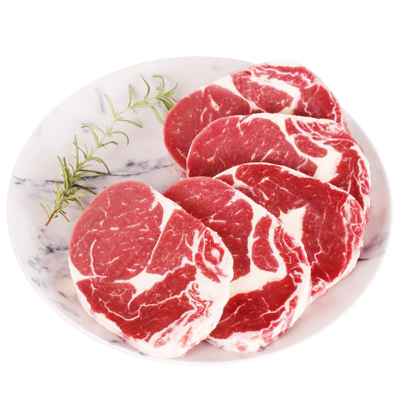 美享时刻旗舰店美享时刻进口原肉整切牛排套餐10片儿童新鲜黑胡椒牛肉菲力西冷200