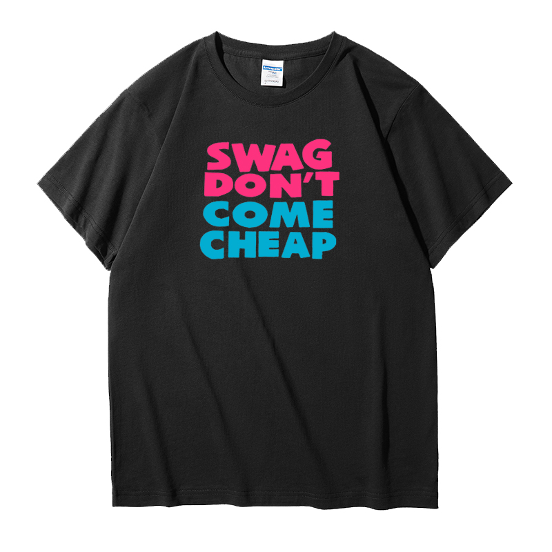 SWAG DON'T COME CHEAP 篮球运动个性潮男潮女短袖T恤训练衫纯棉 - 图3