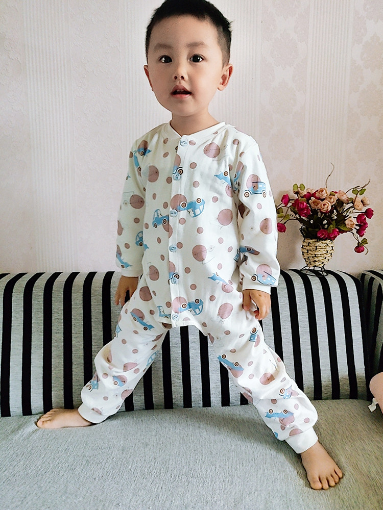 男童连体衣春秋2纯棉3-5岁睡衣 瑟女范睡衣/家居服套装