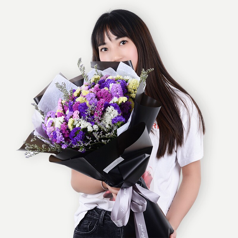 永生花勿忘我满天星干花花束 热品库 性价比省钱购