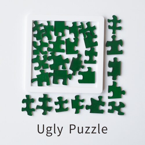 Jigsaw puzzle ice waveNosey ugly拼图烧脑难度异形减压益智玩具 - 图0