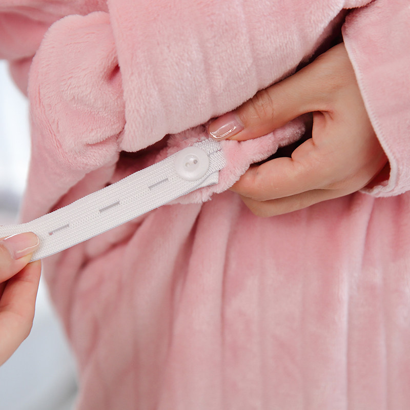 珊瑚绒加绒怀孕产妇喂奶坐月子服 花瑞朵家居服套装
