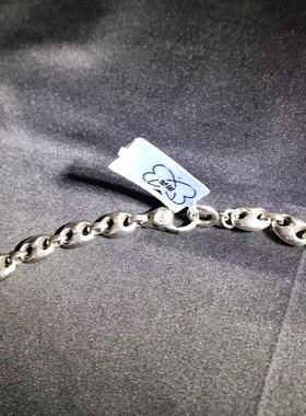 向卉意大利库存回流925银立体实心猪鼻子长款项链