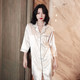 Shirtsan night skirt female boyfriend Feng white pajamas sexy wearing summer ice silk shirt simple home service spring and autumn