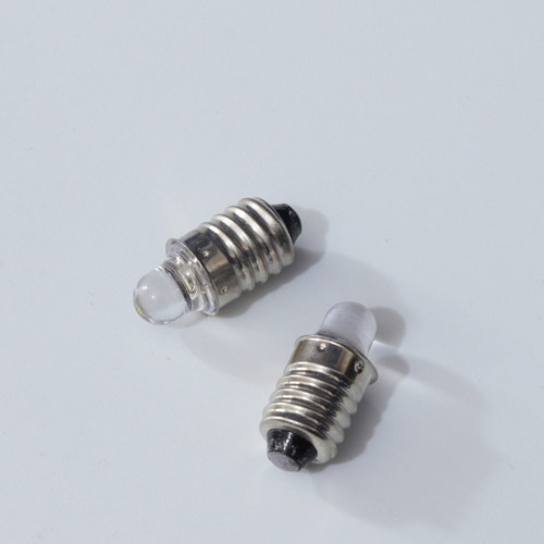 LED老式手电筒灯泡螺口3v6v4.5v聚光小灯珠学生实验灯E10尖头白光 - 图0