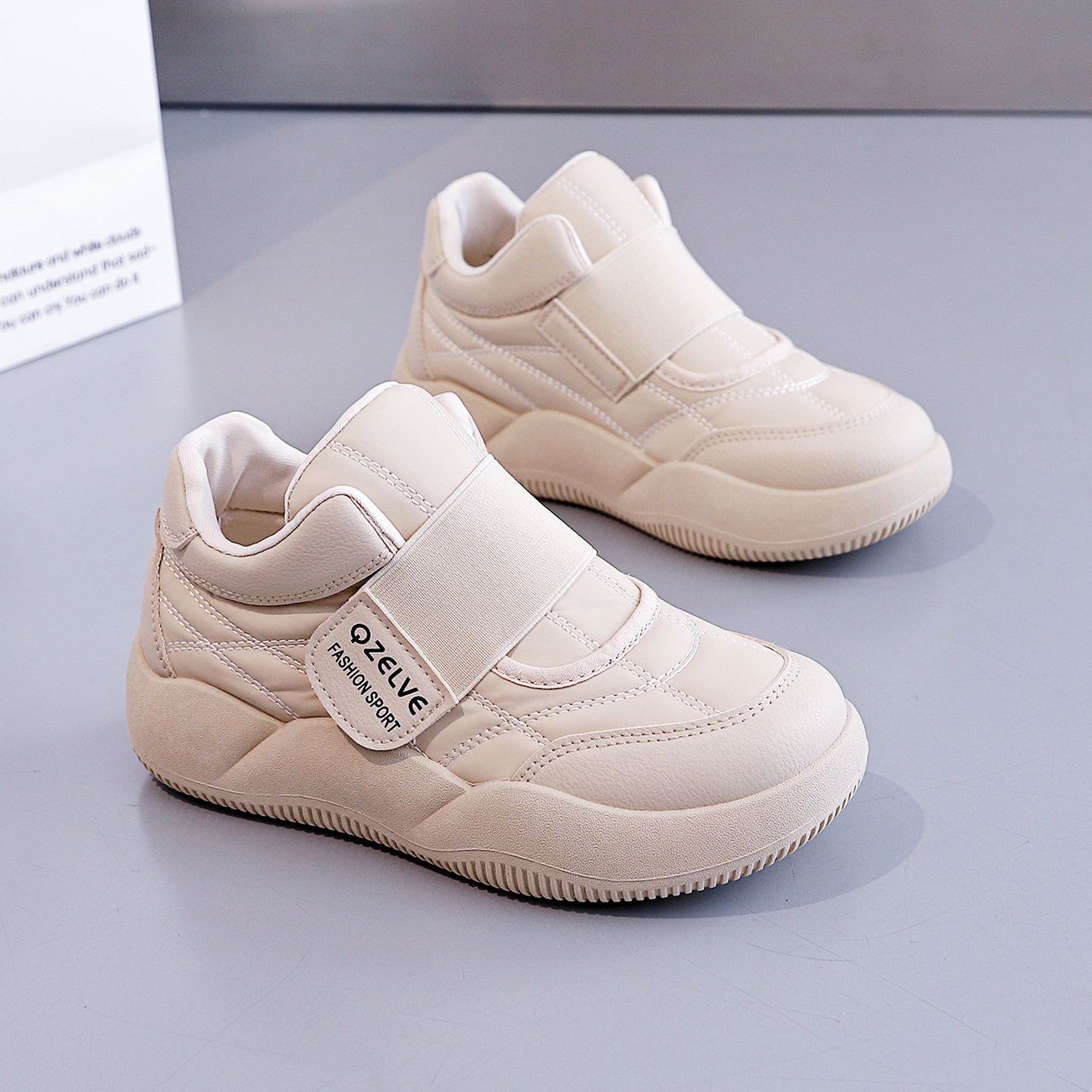 2025秋冬季新款百搭休闲厚底小白鞋女鞋爆款加绒韩版运动老爹板鞋,淘宝优惠券,粉丝福利购,淘宝优惠卷