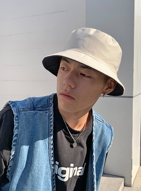 短檐ins防晒街头风潮牌渔夫帽