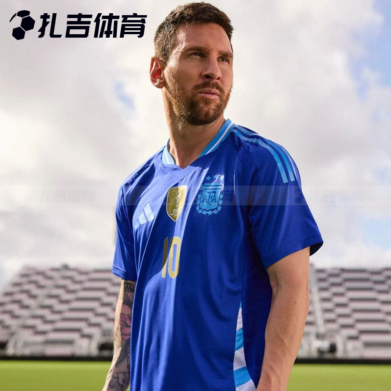 扎吉体育Adidas2024美洲杯阿根廷队客场球员版男足球服球衣IP8384-图0