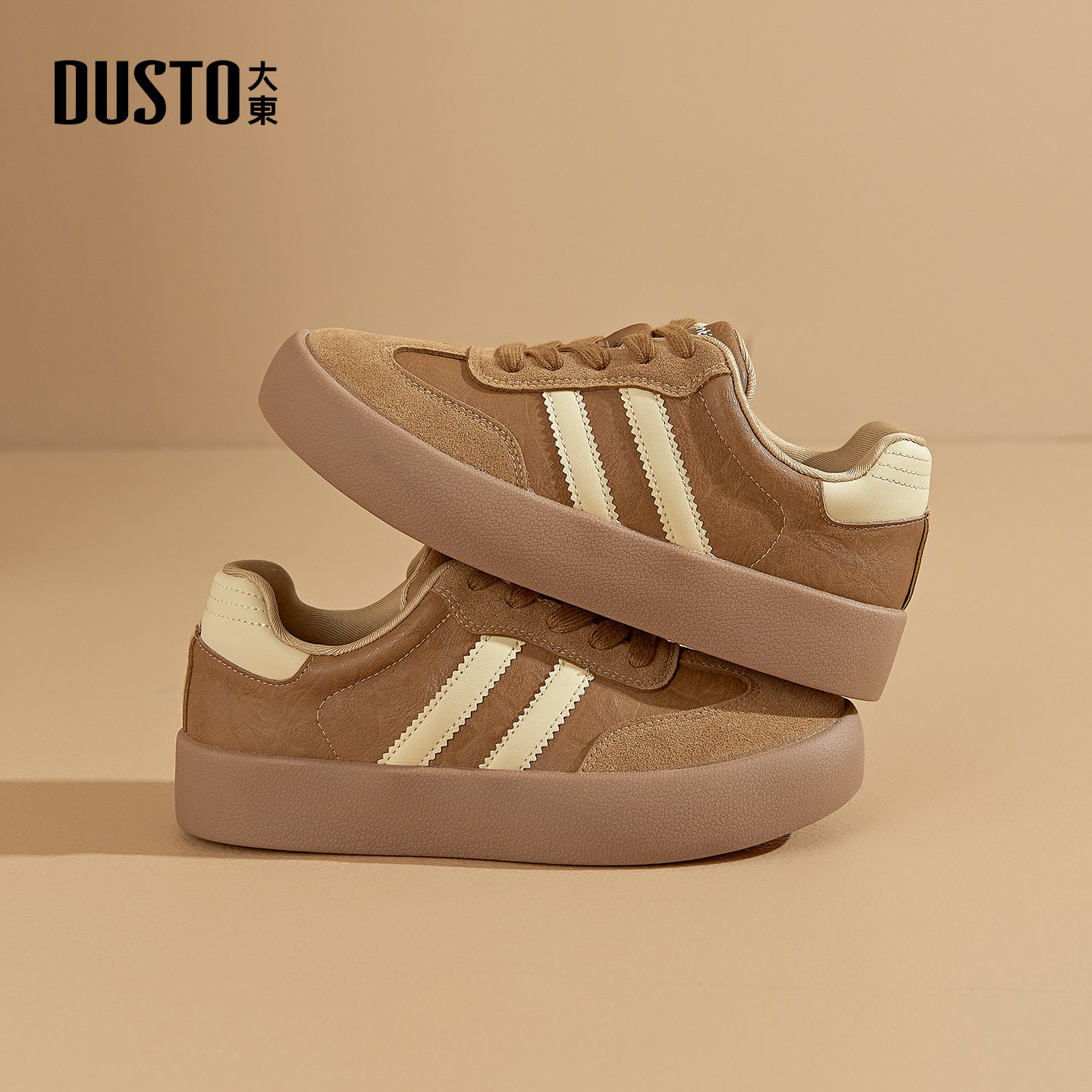 大东德训鞋女鞋2026春季新款休闲平底中跟系带圆头绑带Q3305,淘宝优惠券,粉丝福利购,淘宝优惠卷