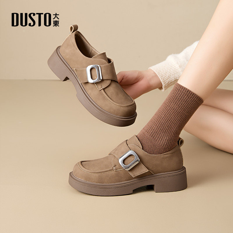 大东dd乐福鞋女2026新款英伦风厚底增高单鞋女春季复古女鞋勃肯鞋,淘宝优惠券,粉丝福利购,淘宝优惠卷