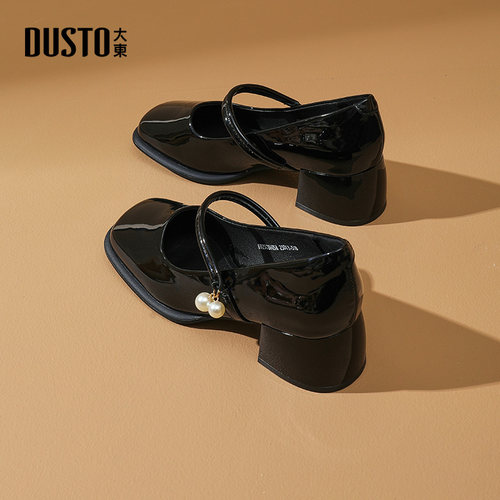 大东dd高跟女鞋2026春新款法式气质复古晚晚风配旗袍单鞋玛丽珍鞋 - 图0