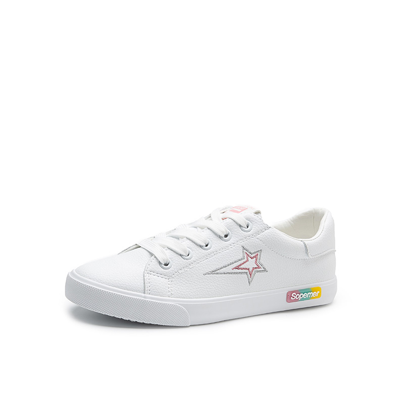 dusto旗舰店大东新款秋冬休闲低跟平底字母鞋舌系带小白鞋女鞋20Q70573