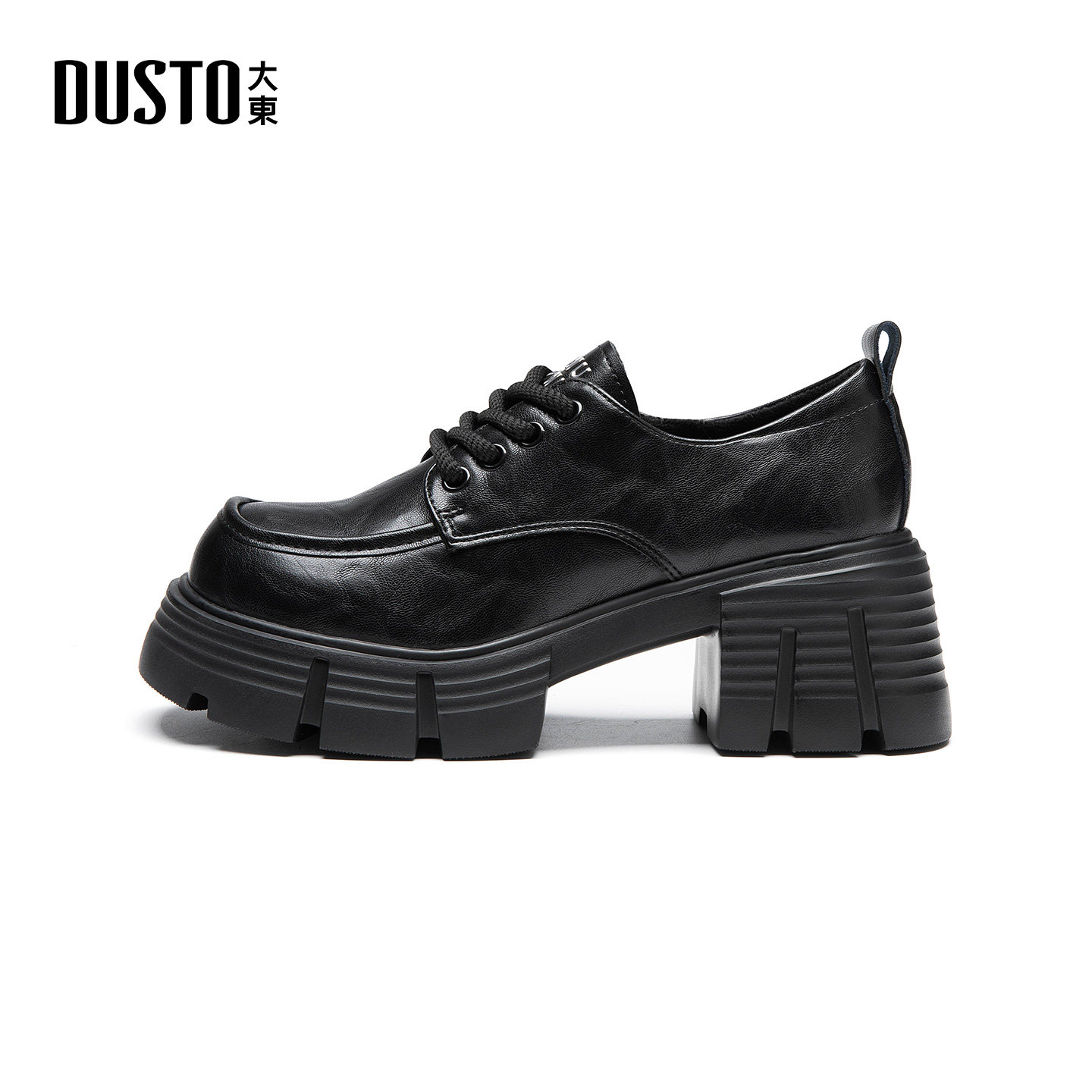 大东S深口鞋2025年冬季女鞋新款粗跟高跟圆头系带3857E,淘宝优惠券,粉丝福利购,淘宝优惠卷