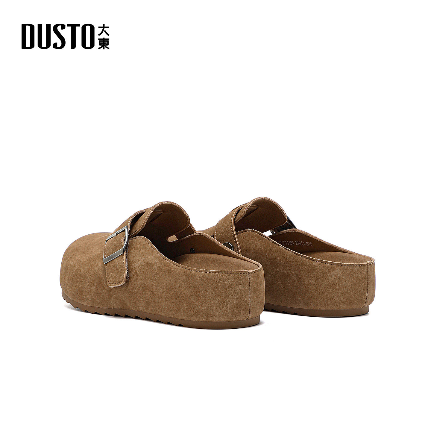 大东S包头拖2026年春季女鞋新款平底中跟圆头套脚饰扣1118A,淘宝优惠券,粉丝福利购,淘宝优惠卷