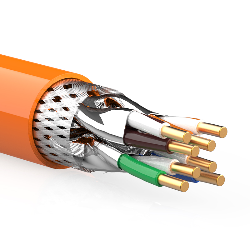 七类网线万兆高速双屏蔽纯铜CAT6A工程装修家用布线定制长度cat7 - 图0