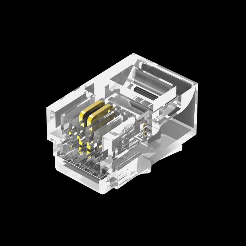 工程专用镀金电话水晶头2芯4芯6芯6P2C6P4C6P6C二芯四芯六芯 RJ11