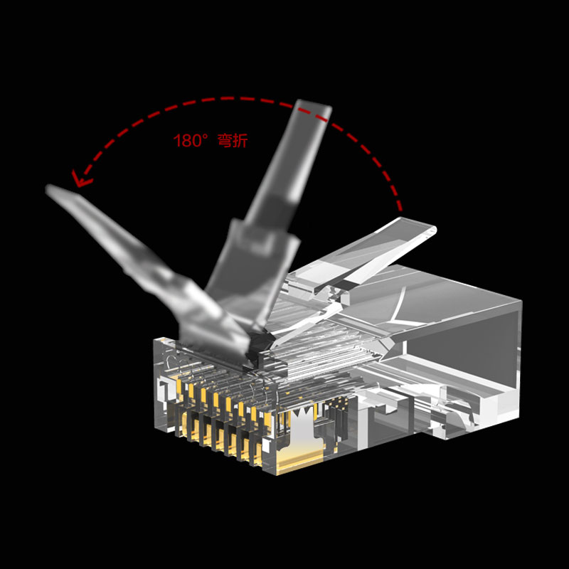 Category 5e network crystal head network cable computer gold-plated