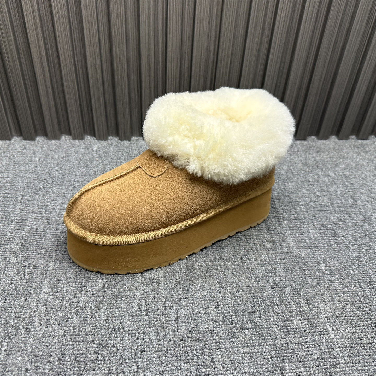 撤柜真皮羊毛口厚底雪地靴女2025年冬季新款加绒加厚百搭休闲棉鞋,淘宝优惠券,粉丝福利购,淘宝优惠卷