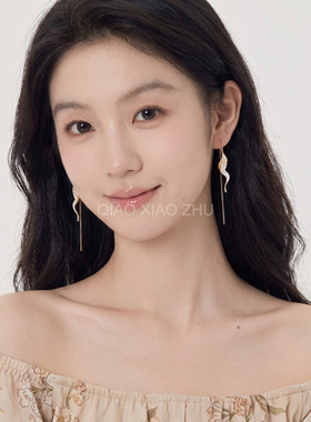 羽毛耳线S925通体纯银天使之羽设计师款复古气质高级感轻奢耳饰