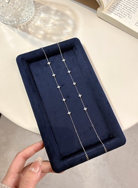四叶草满天星S925纯银锁骨链手链