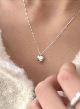 爱心通体S925纯银项链耳钉