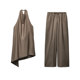 ZA ຊຸດສອງສິ້ນຂອງແມ່ຍິງ halter neck minimalist top 8346330 ໂສ້ງຂາກວ້າງວ່າງ 8306330