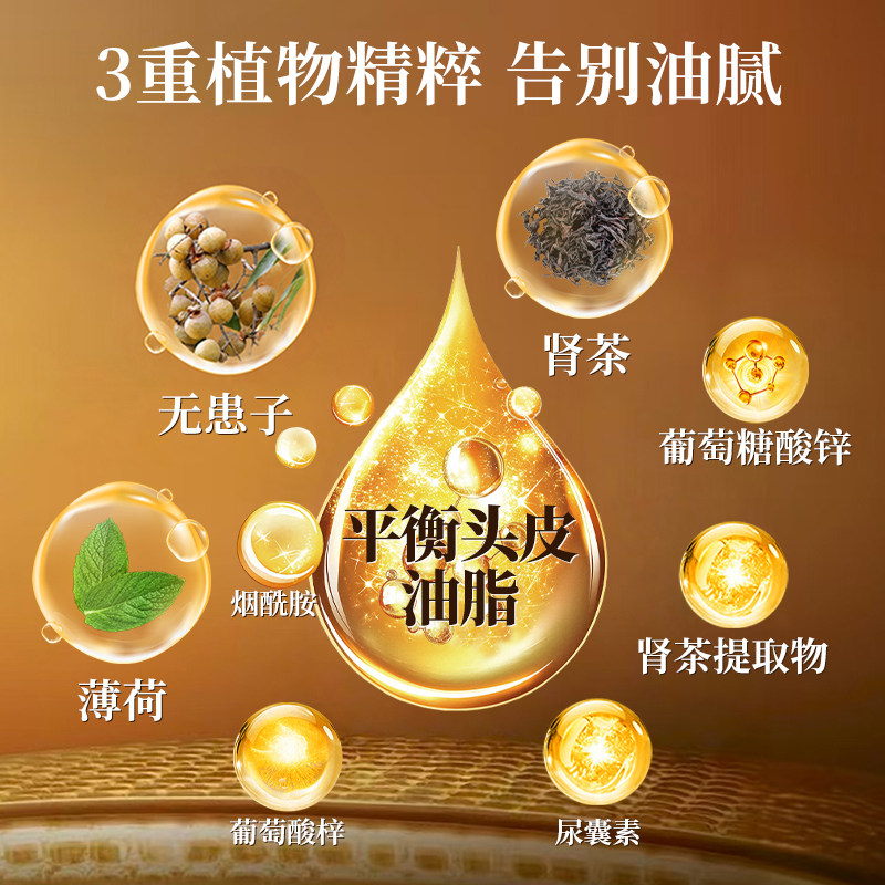 章光101无患子控油香波男女控油蓬松洗发水清洁去油远离细软塌